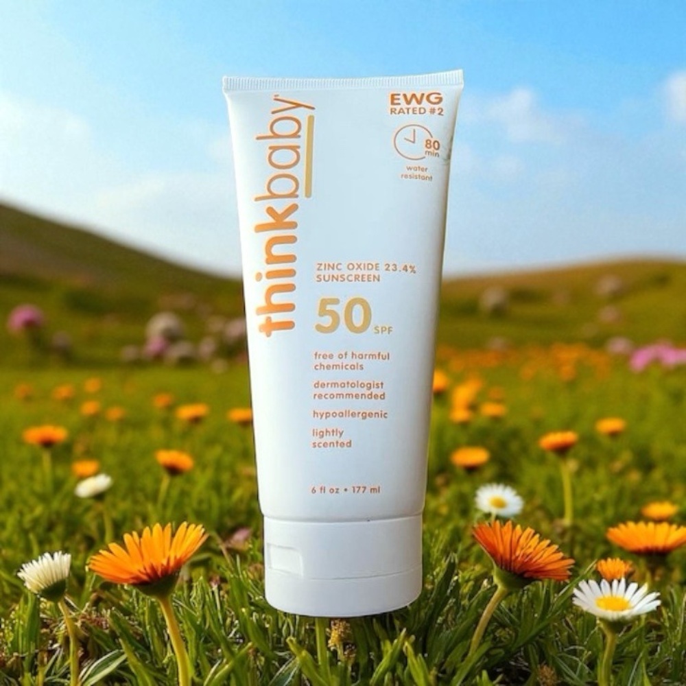 THINK Thinkbaby SPF 50+ Baby Sunscreen Safe Natural Sunblock 6 oz EXP. 01/26 NEW